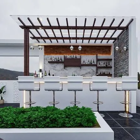 Party terrace and bar counter project detail 6